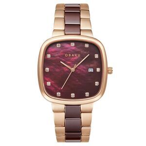 Obaku Women's Timian  Brown Dial Watch - V282LDVNCN